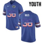 Youth Florida Gators #36 Eddie Giles NCAA Nike Blue USA Flag Fashion Authentic Stitched College Football Jersey CNR2862JO